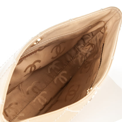 Chanel Lambskin Diamond Stitch Clutch Beige 5 of 8