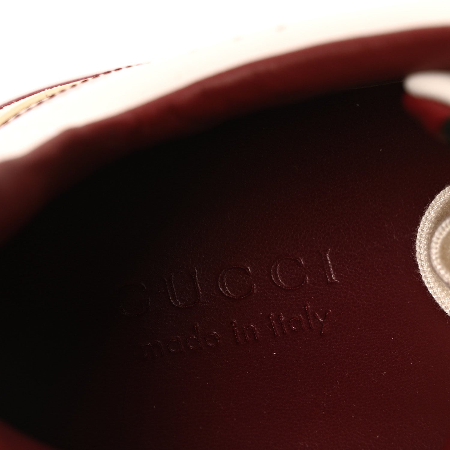 Gucci Calfskin Suede Mens Re-Web Sneakers 8 White Red 9 of 10