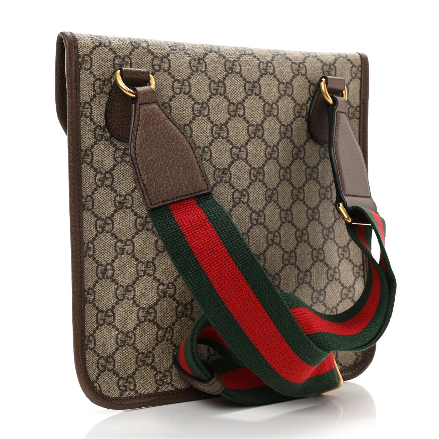GG Supreme Monogram Web Medium Neo Vintage Flap Messenger Bag Beige New Acero