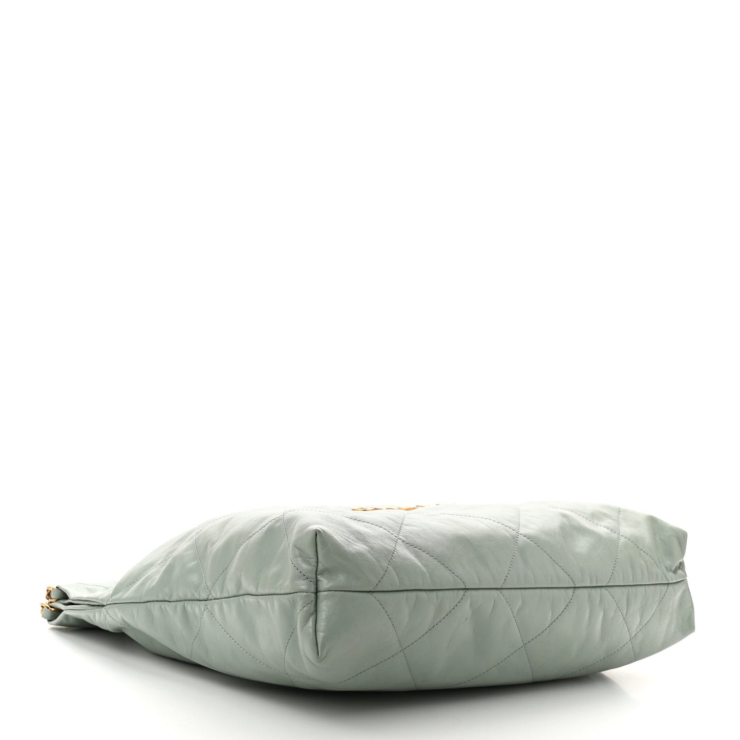 Shiny Calfskin Quilted Chanel 22 Light Blue