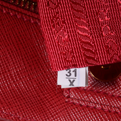Prada Saffiano Lux Medium Tote Fuoco 8 of 13
