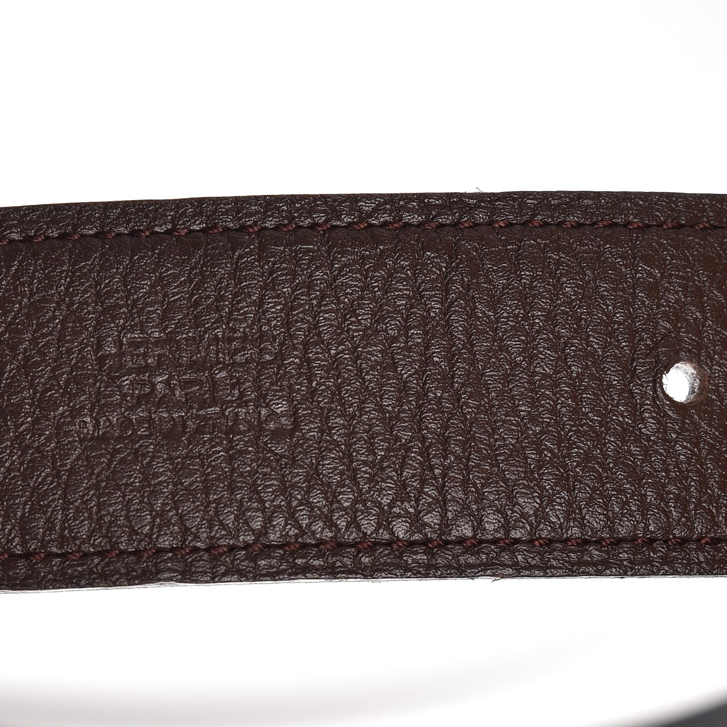 Hermes Box Togo 32mm H Belt 85 Black Chocolate 6 of 8