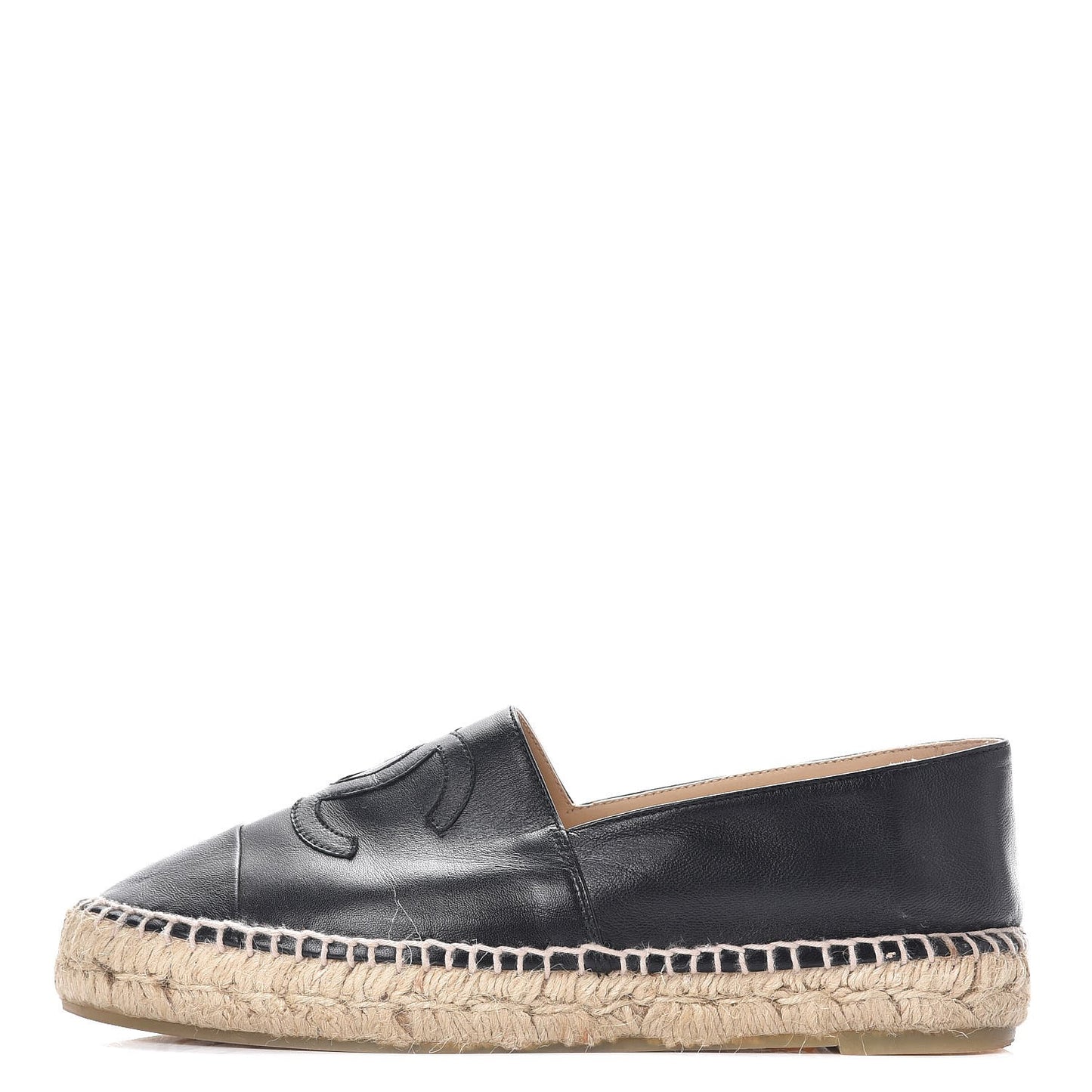 Lambskin CC Espadrilles 38 Black