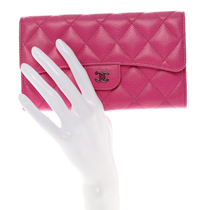Chanel Caviar Quilted Medium Flap Wallet Pink 2 of 8