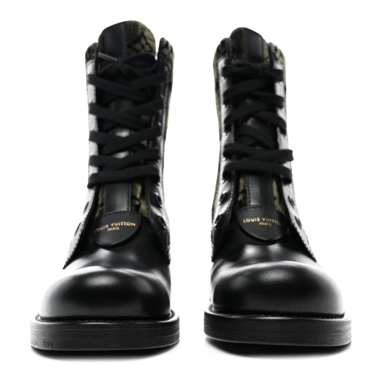 Louis Vuitton Velour Metropolis Flat Ranger Boot 37 Khaki Green 2 of 10