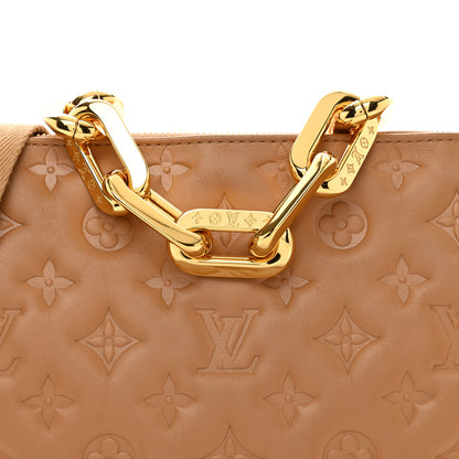 Louis Vuitton Lambskin Embossed Monogram Coussin PM Camel 5 of 10