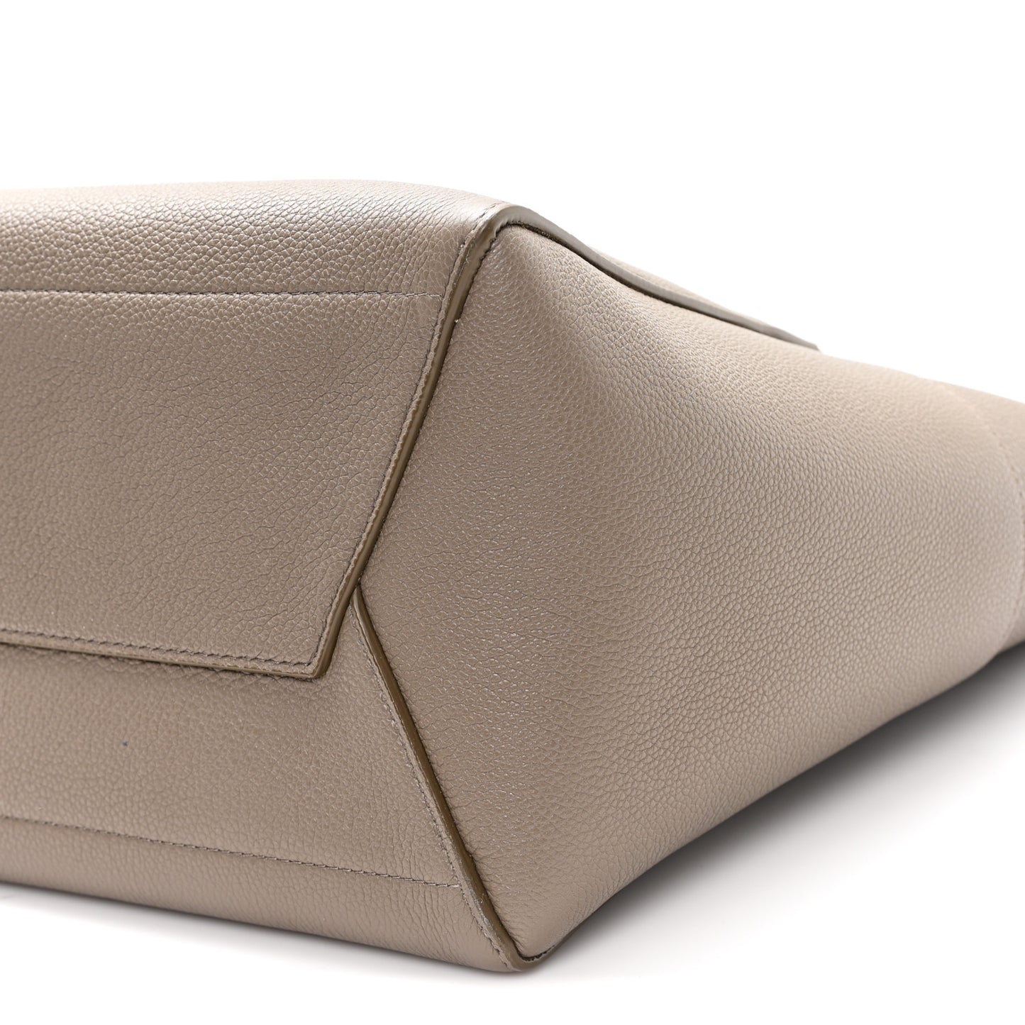 Soft Grained Calfskin Sangle Bucket Bag Taupe