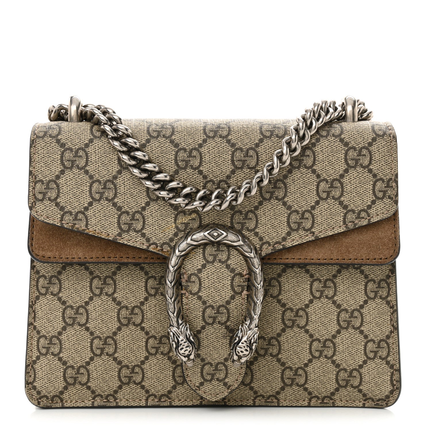 Gucci GG Supreme Monogram Mini Dionysus Shoulder Bag Taupe 1 of 12