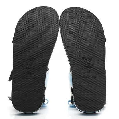Louis Vuitton Monogram Flat Arcade Sandals 38 Blue 5 of 7