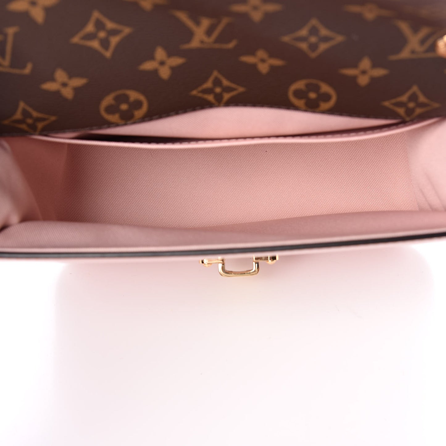 Patent Calfskin Monogram Cherrywood BB Rose Ballerine