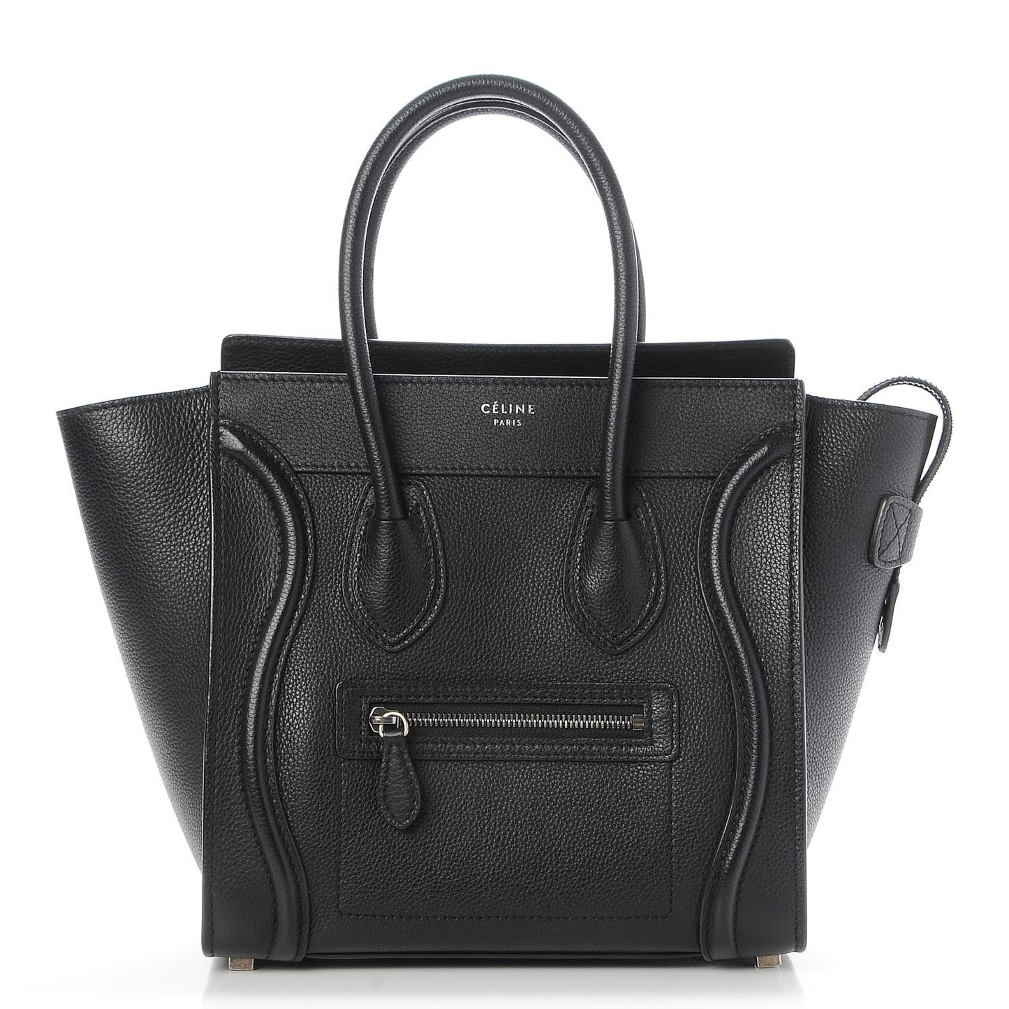 Drummed Calfskin Micro Luggage Black