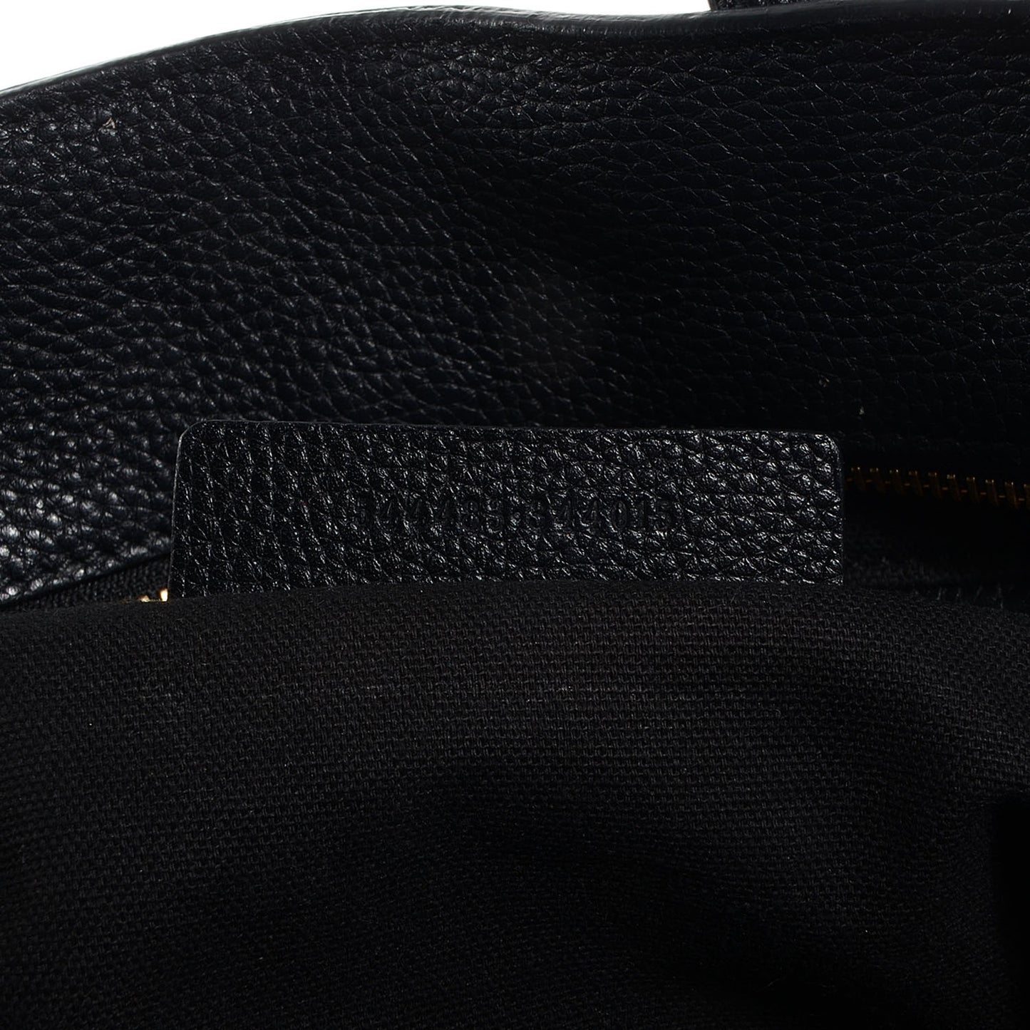 Pebbled Calfskin Small Skull Padlock Zip Around Tote Black