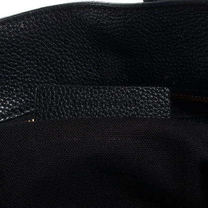 Alexander McQueen Pebbled Calfskin Small Skull Padlock Zip Around Tote Black 7 of 9