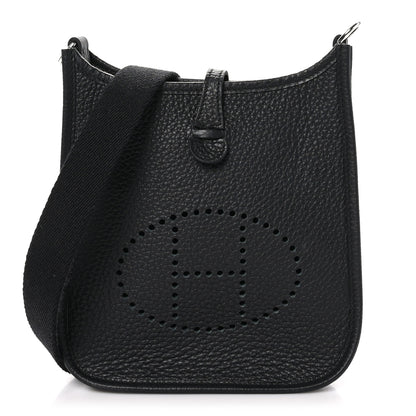 Hermes Taurillon Clemence Evelyne TPM Black 1 of 10