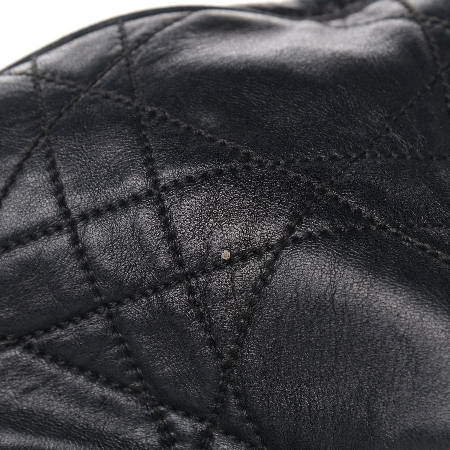 Christian Dior Lambskin Cannage Drawstring Bag Black 10 of 19