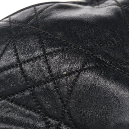 Christian Dior Lambskin Cannage Drawstring Bag Black 10 of 19