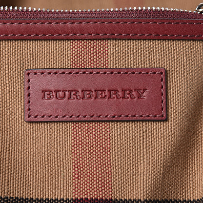 Burberry Canvas Mega Check Mini Ashby Tassel Crossbody Burgundy Red 10 of 15