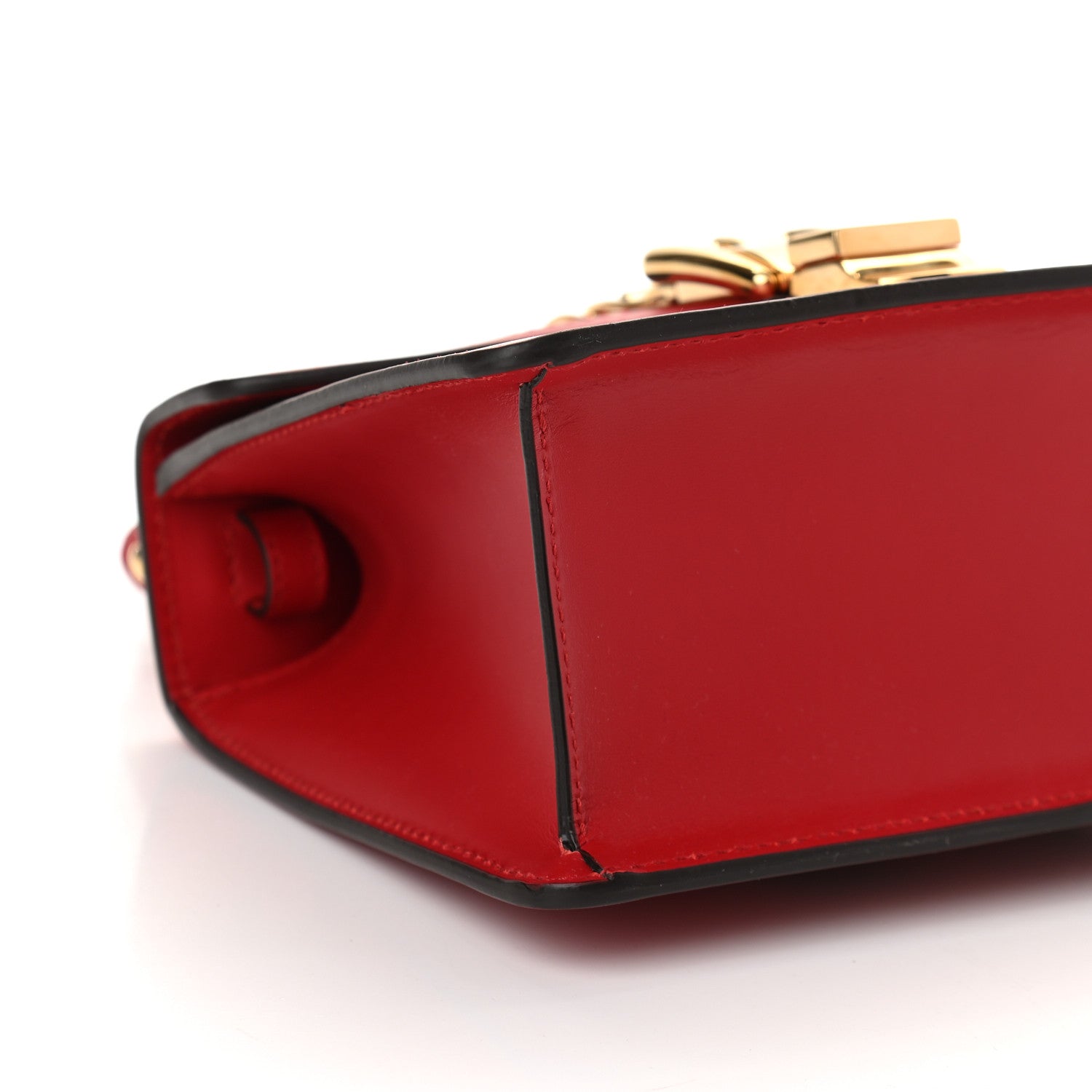 Gucci Calfskin Mini Sylvie Top Handle Bag Hibiscus Red 5 of 9