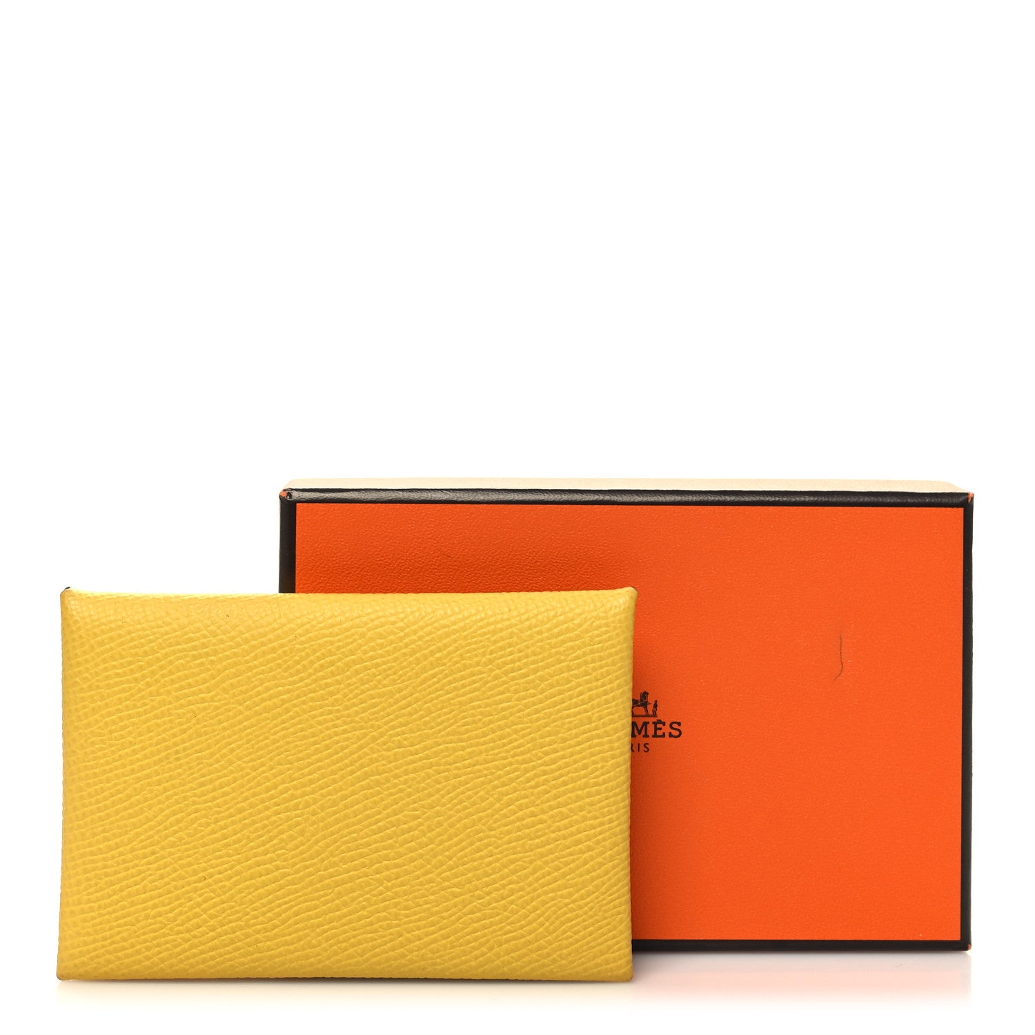 Hermes Epsom Calvi Duo Card Case Jaune De Naples 11 of 11