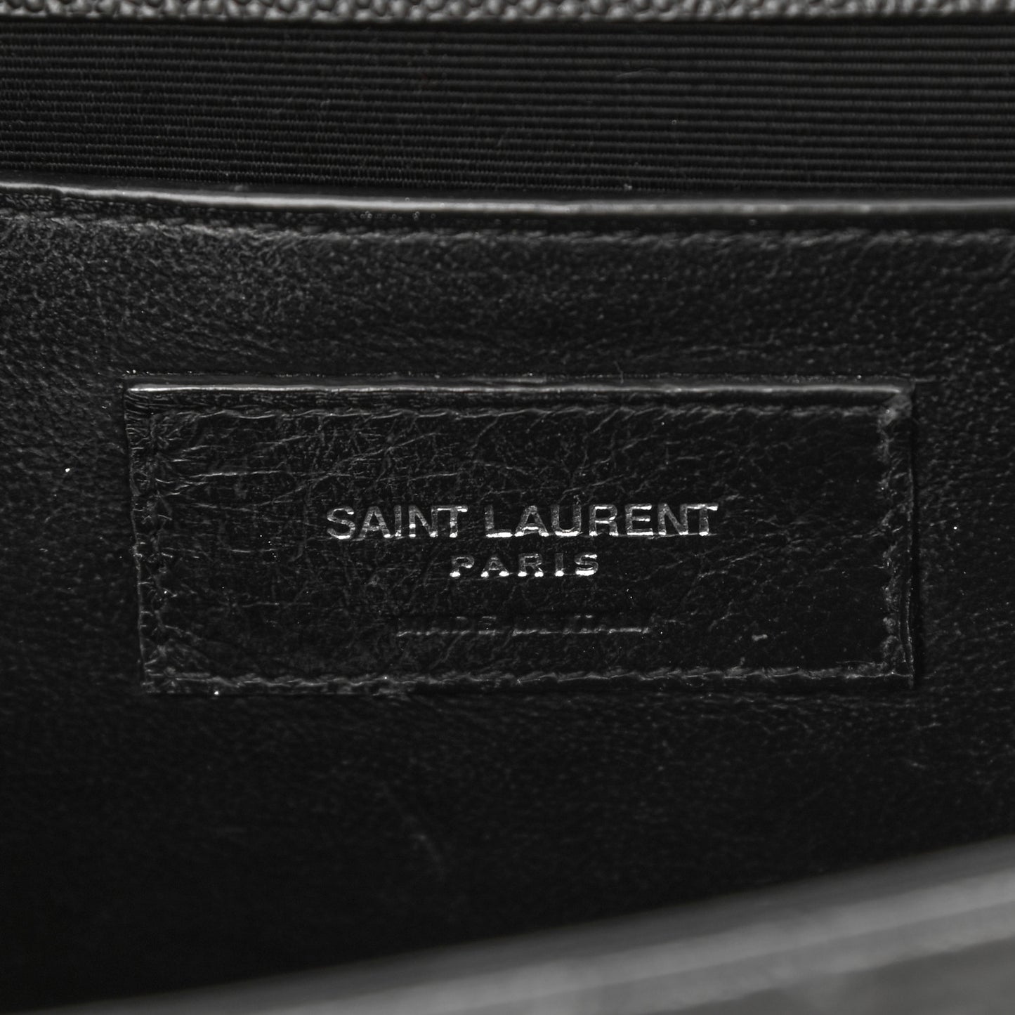 Grain De Poudre Textured Mixed Matelasse Triquilt Medium Monogram Satchel Black