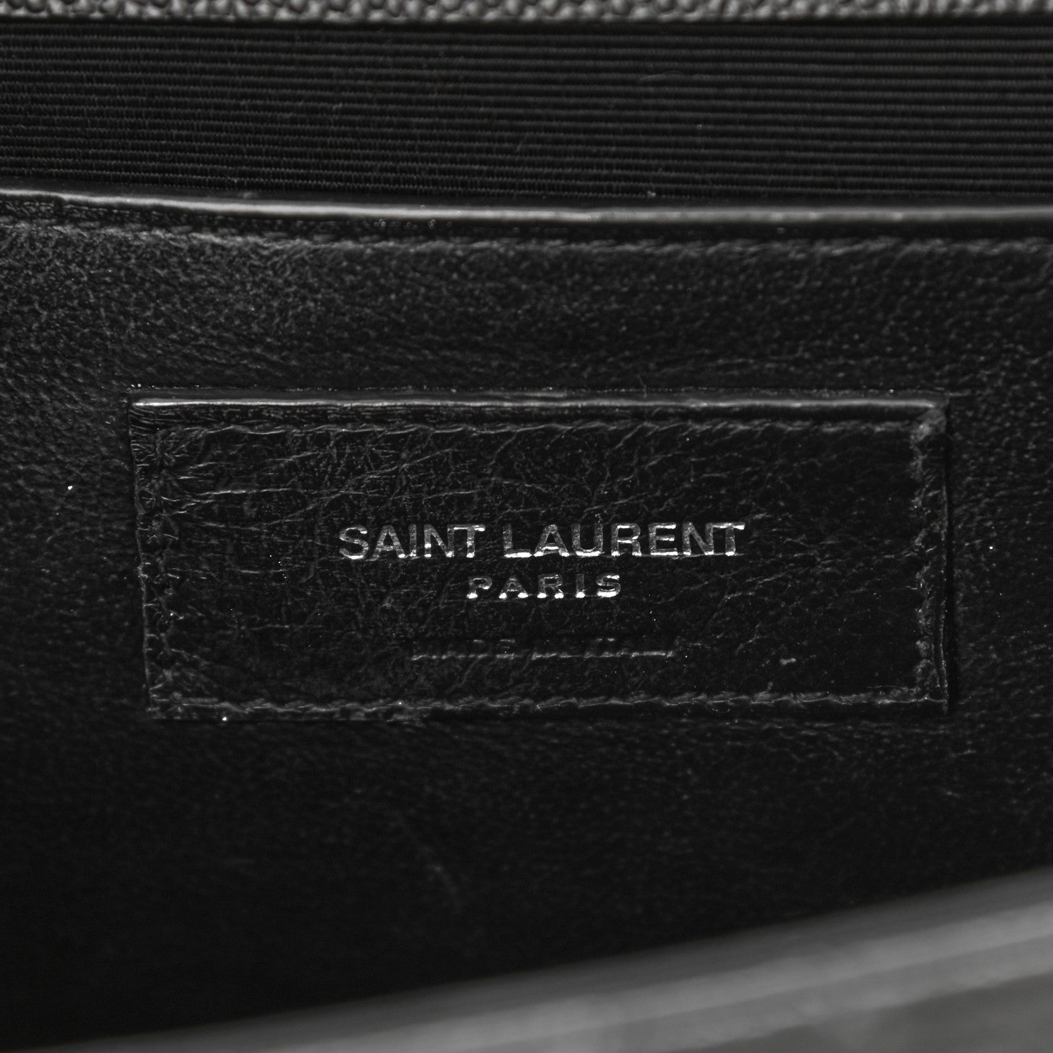 Saint Laurent Grain De Poudre Textured Mixed Matelasse Triquilt Medium Monogram Satchel Black 6 of 14
