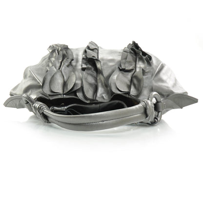 Prada Nappa Ruffle Hobo Silver 5 of 9