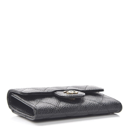 Chanel Caviar Quilted Flap Card Holder Wallet Black 4 of 9
