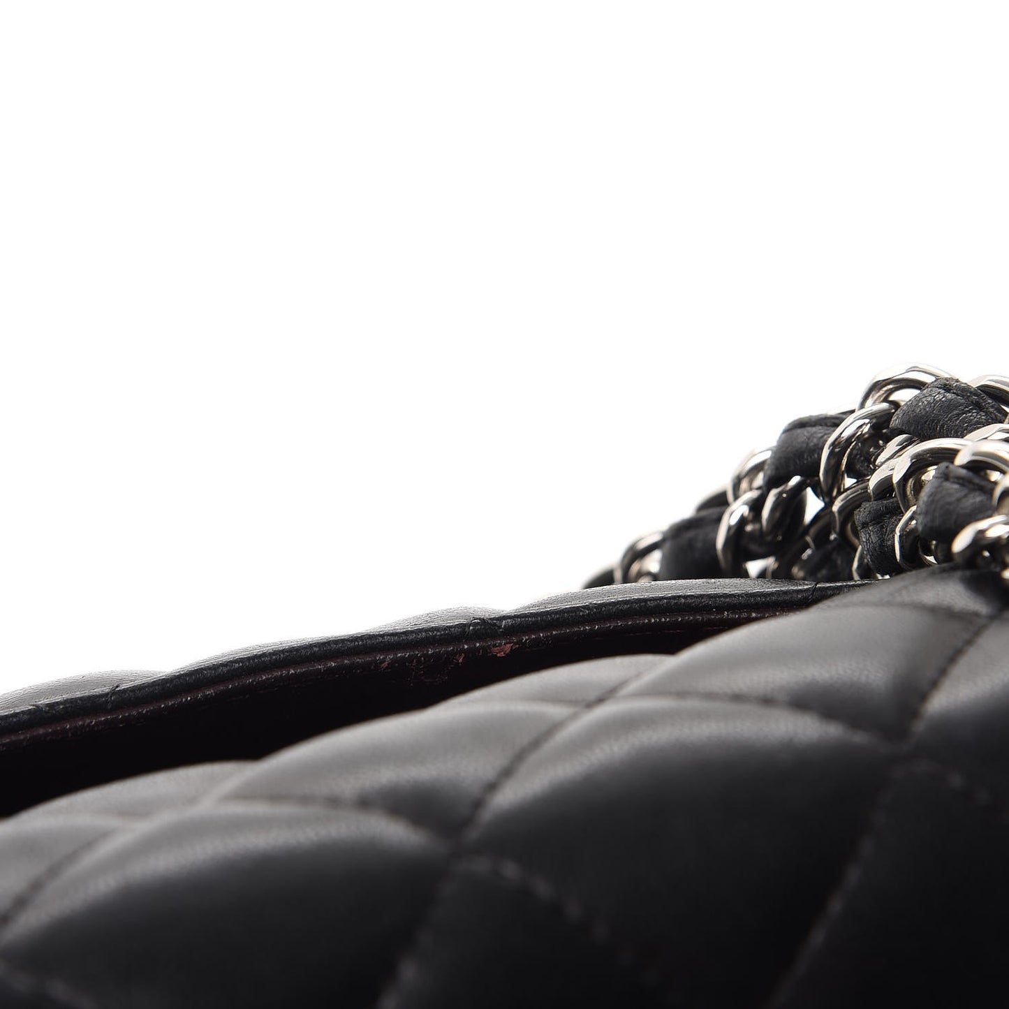Lambskin Quilted Jumbo Double Flap Black