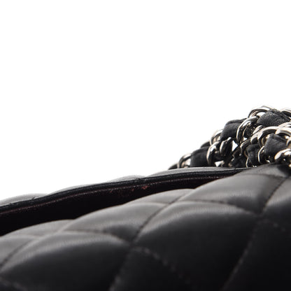 Chanel Lambskin Quilted Jumbo Double Flap Black 14 of 15
