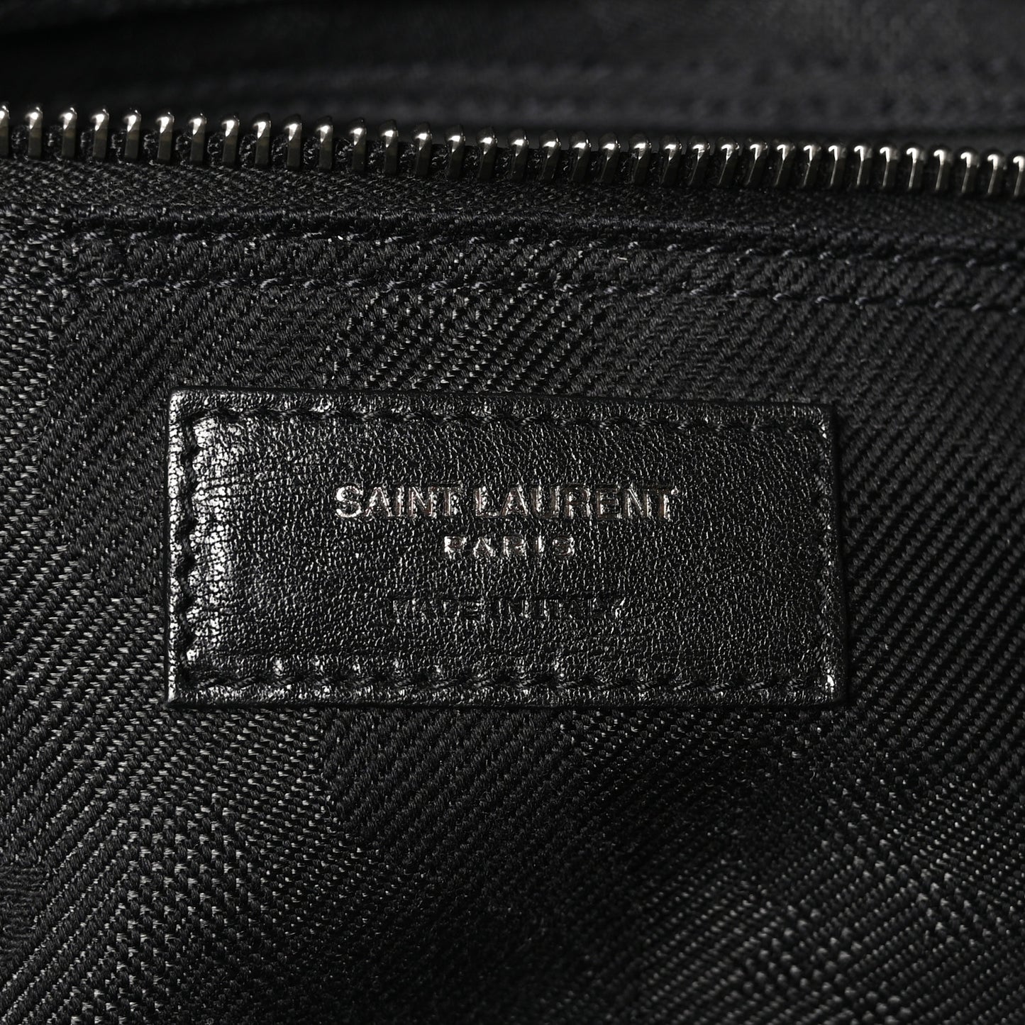 Linen Calfskin Camouflage Rive Gauche Tote Black
