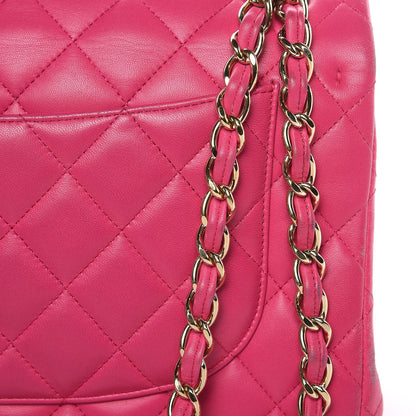 Chanel Lambskin Quilted Jumbo Double Flap Fuchsia 17 of 23