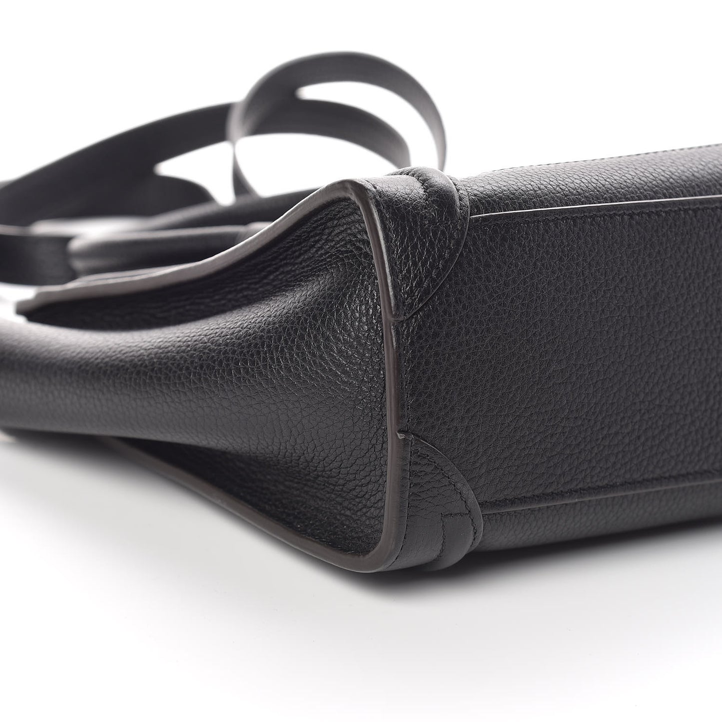 Drummed Calfskin Nano Luggage Black