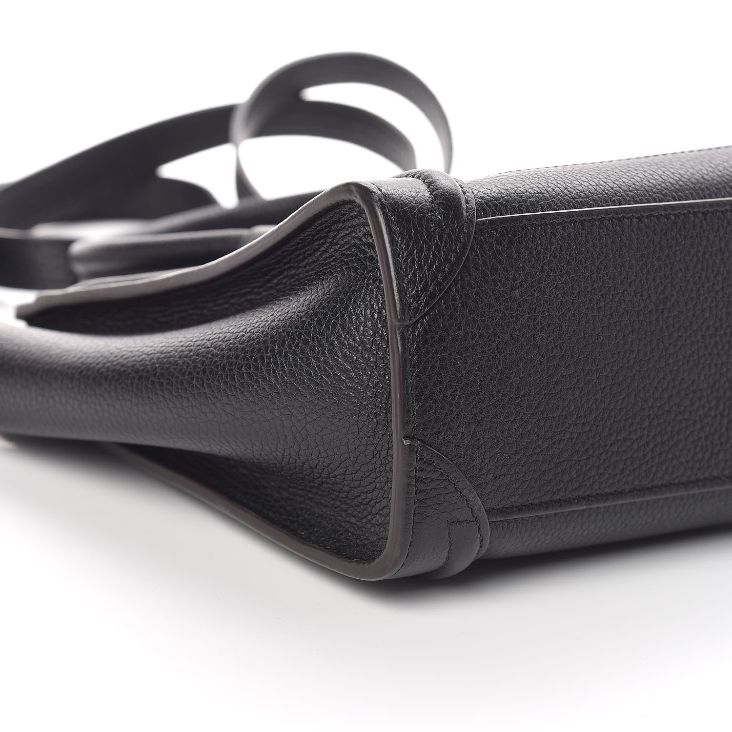 Celine Drummed Calfskin Nano Luggage Black 5 of 9