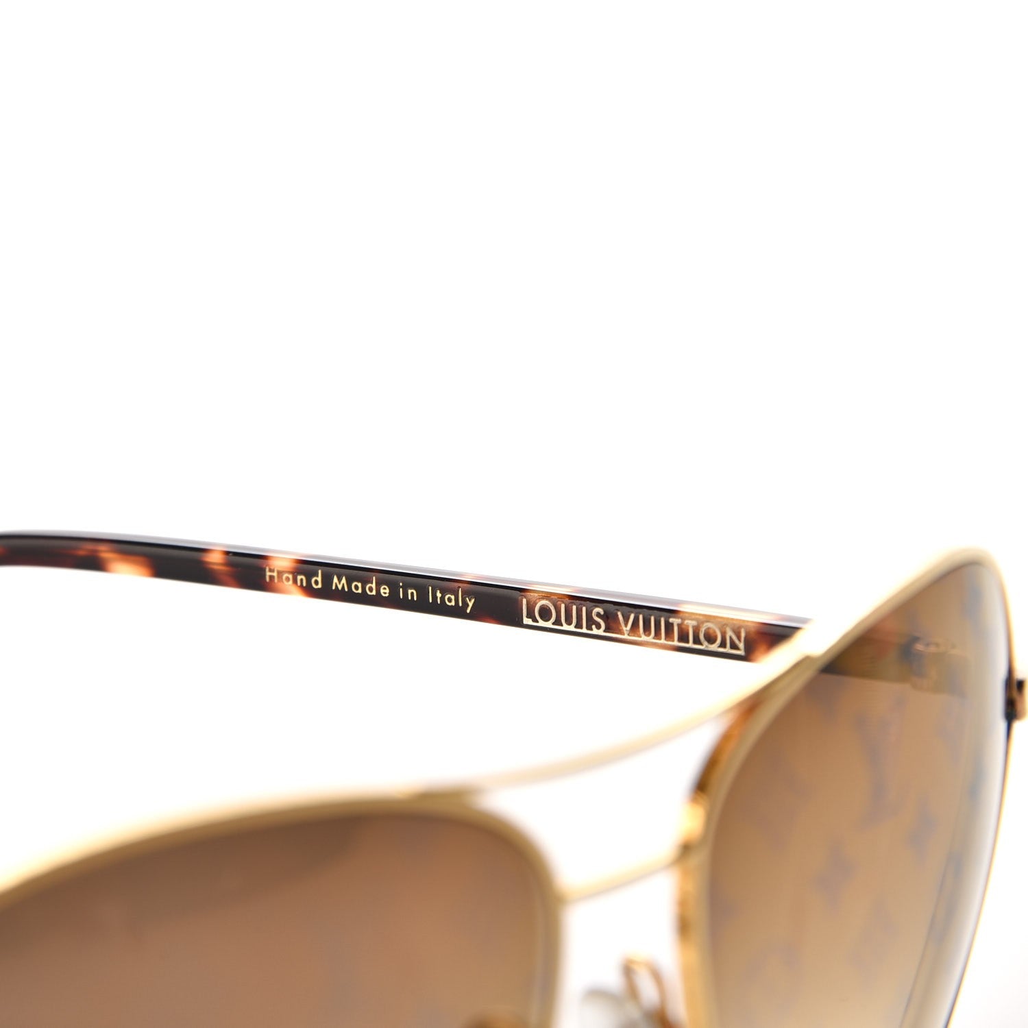 Louis Vuitton Conspiration Pilote Sunglasses Z0164U Gold 6 of 7