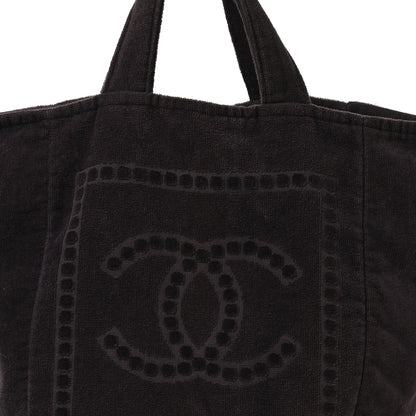 Chanel Terry Cotton CC Beach Tote Brown 8 of 10