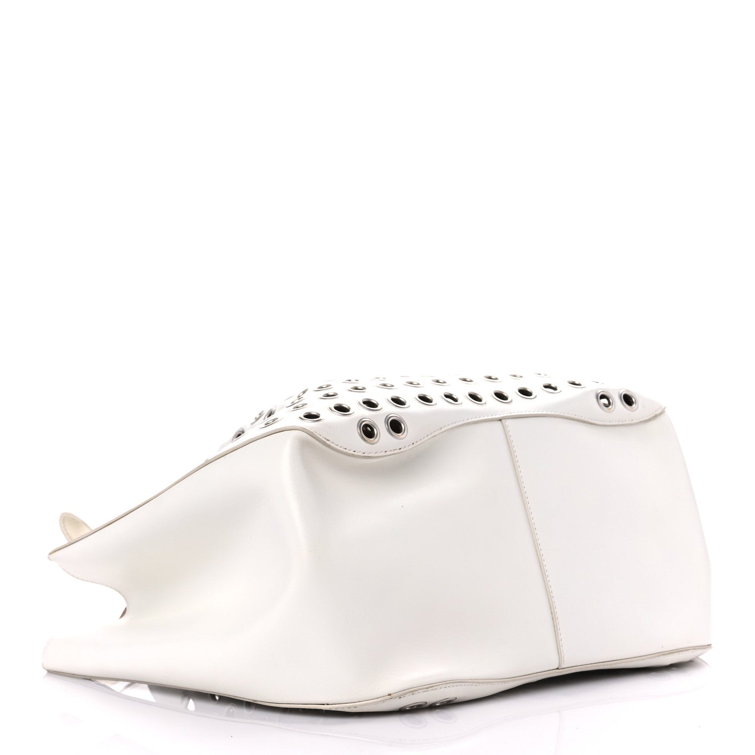 Alaia Calfskin Grommet Rose-Marie 28 Bag White 5 of 24