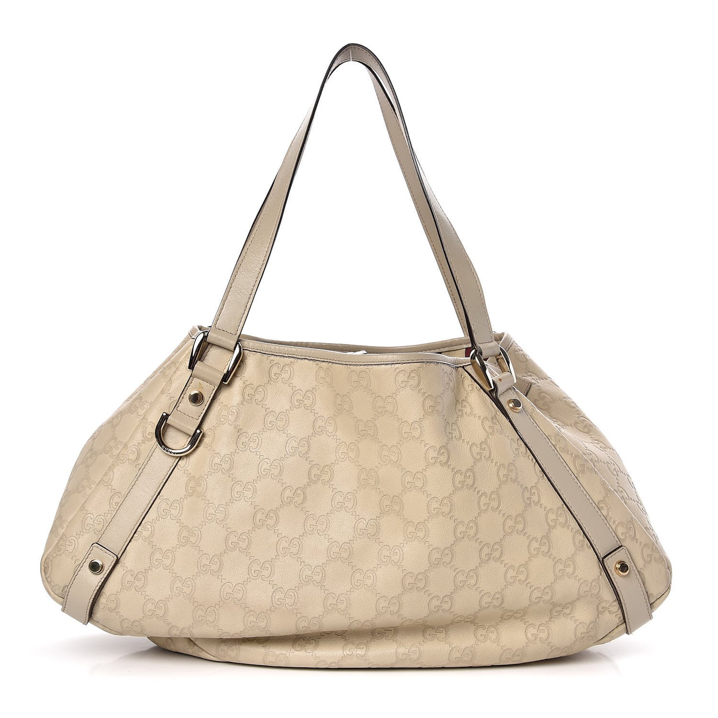 Guccissima Medium Abbey Shoulder Bag Off White