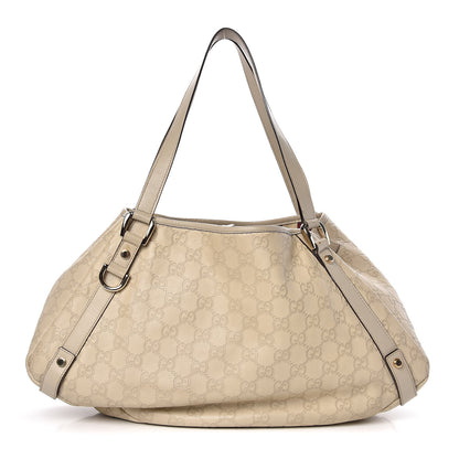 Gucci Guccissima Medium Abbey Shoulder Bag Off White 1 of 7