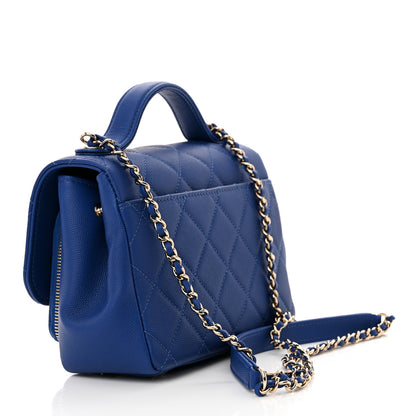 Chanel Caviar Quilted Small Business Affinity Flap Dark Blue 3 of 11