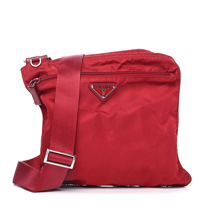 Prada Nylon Vela Flat Messenger Rosso 1 of 5