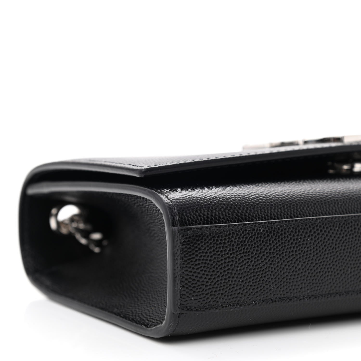 Saint Laurent Grain De Poudre Small Monogram Kate Satchel Black 9 of 10