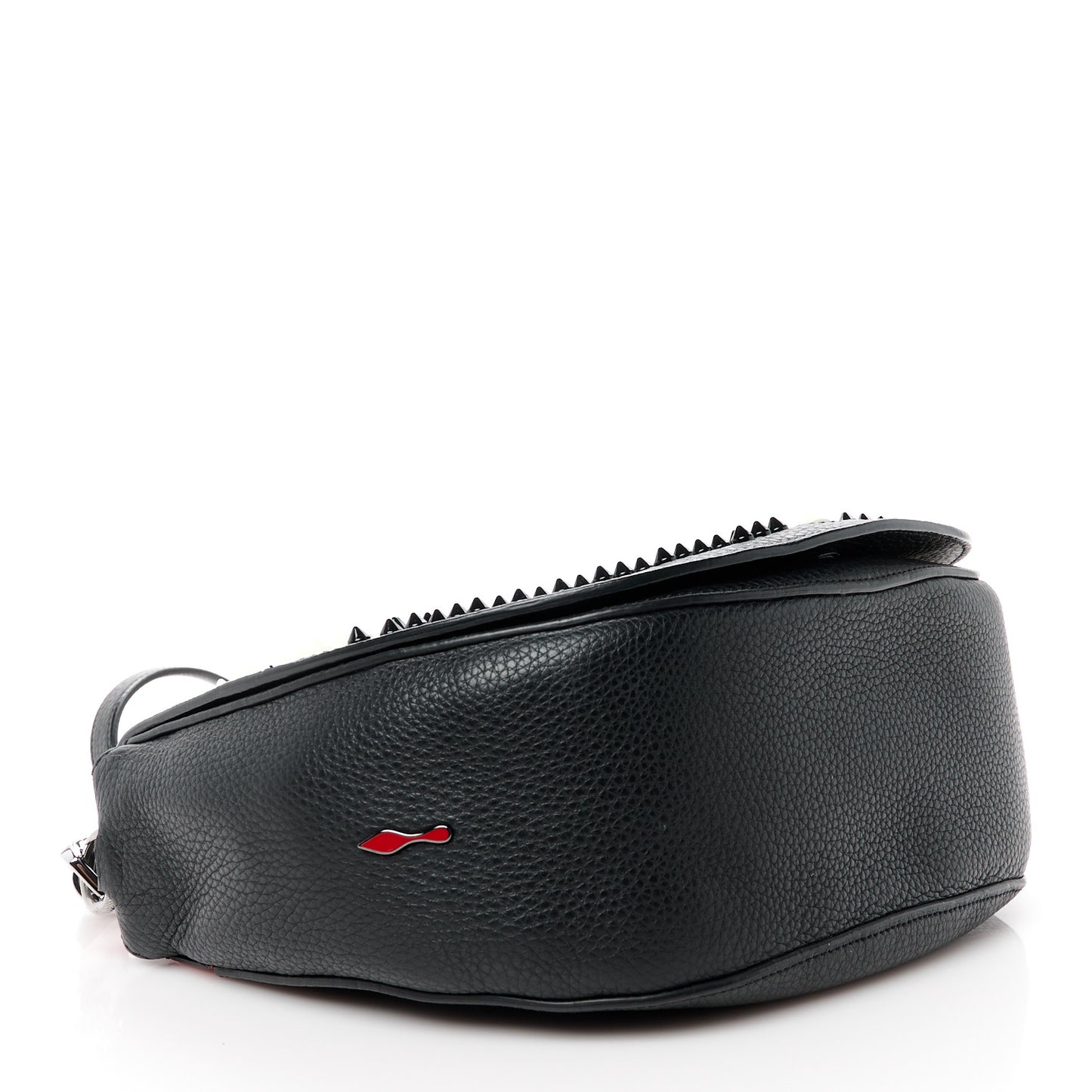 Calfskin Spikes Panettone Messenger Black Multicolor