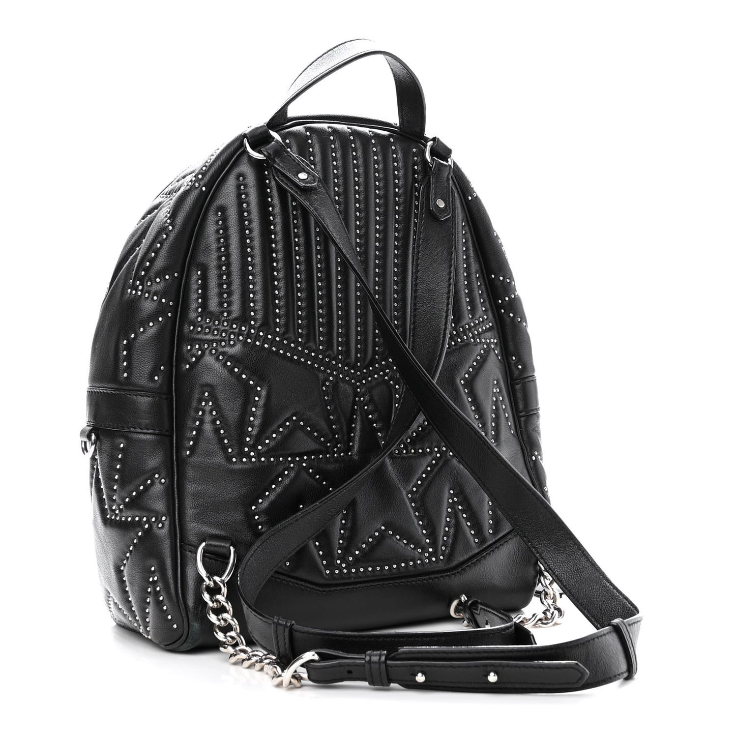 Nappa Star Quilted Studded Helia Backpack Black
