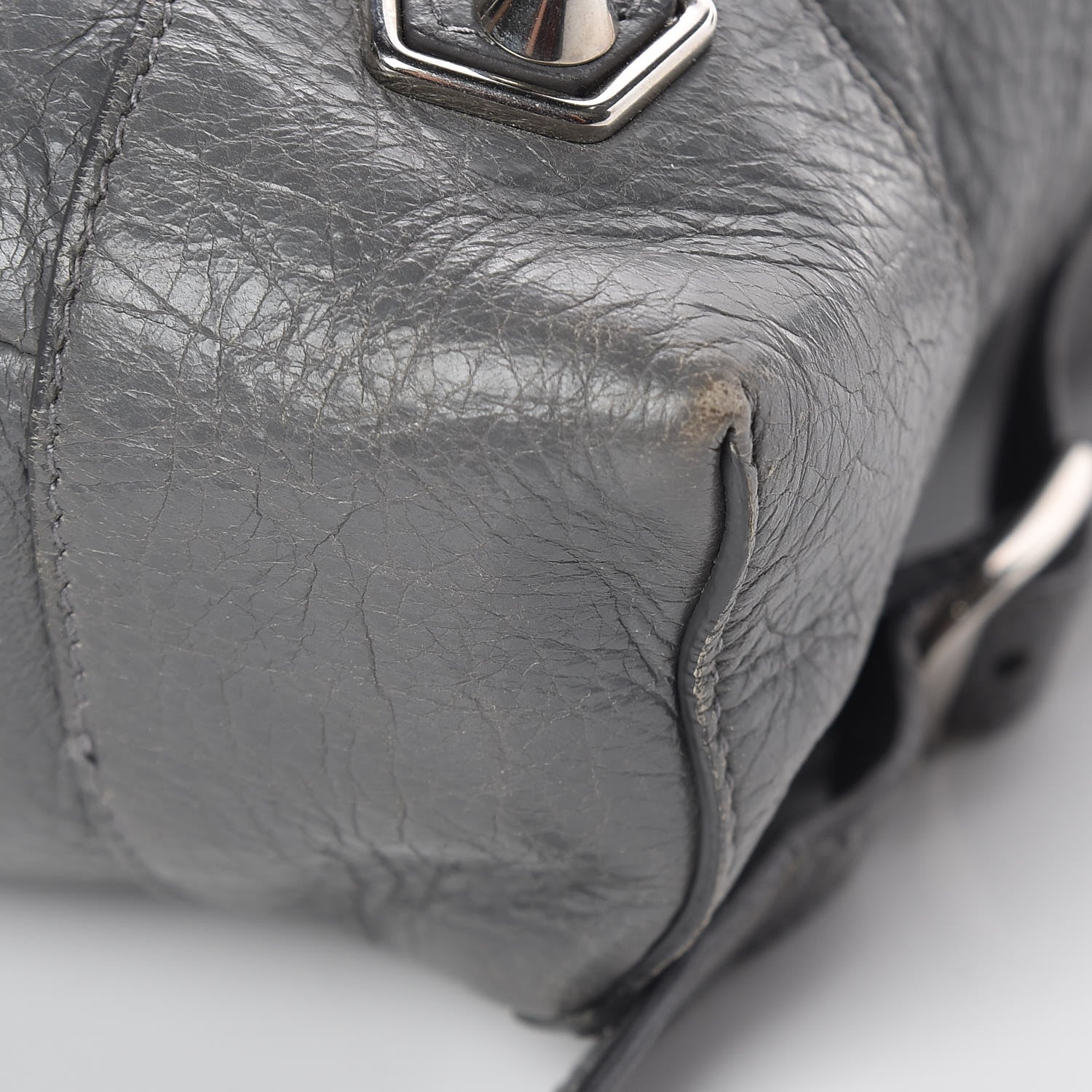Balenciaga Agneau Silver Metallic Edge Hardware Backpack Gris Cendre 23 of 23