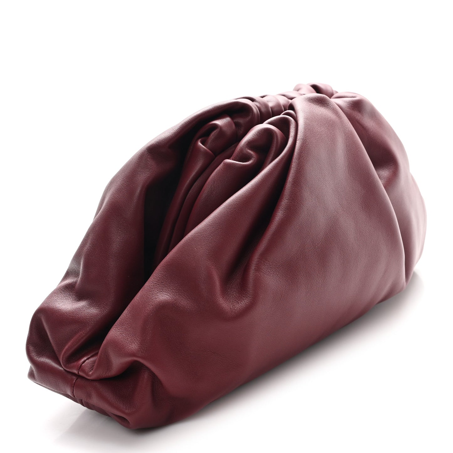 Smooth Butter Calf The Pouch Oversized Clutch Bordeaux