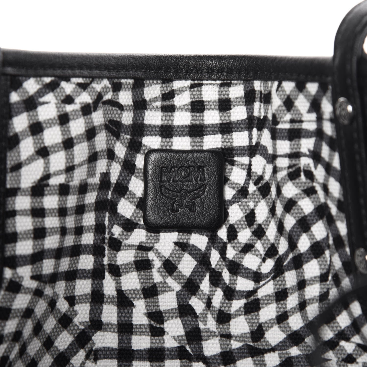 MCM Visetos Medium Reversible Shopper Tote Black 10 of 13