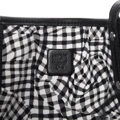 MCM Visetos Medium Reversible Shopper Tote Black 10 of 13