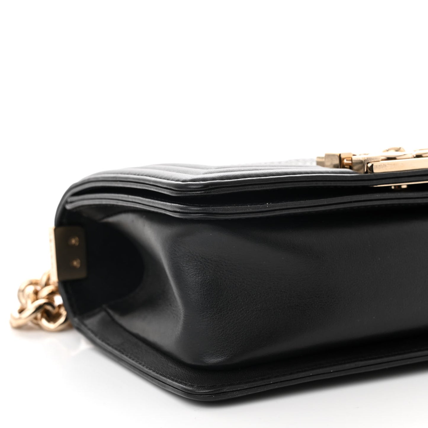 Galuchat Stingray Small Boy Flap Black Silver