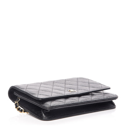 Chanel Caviar Quilted Wallet On Chain WOC Black 4 of 11