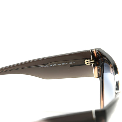 Tom Ford Acetate Anoushka Cat Eye Sunglasses TF371 Melange Grey Peach 6 of 6